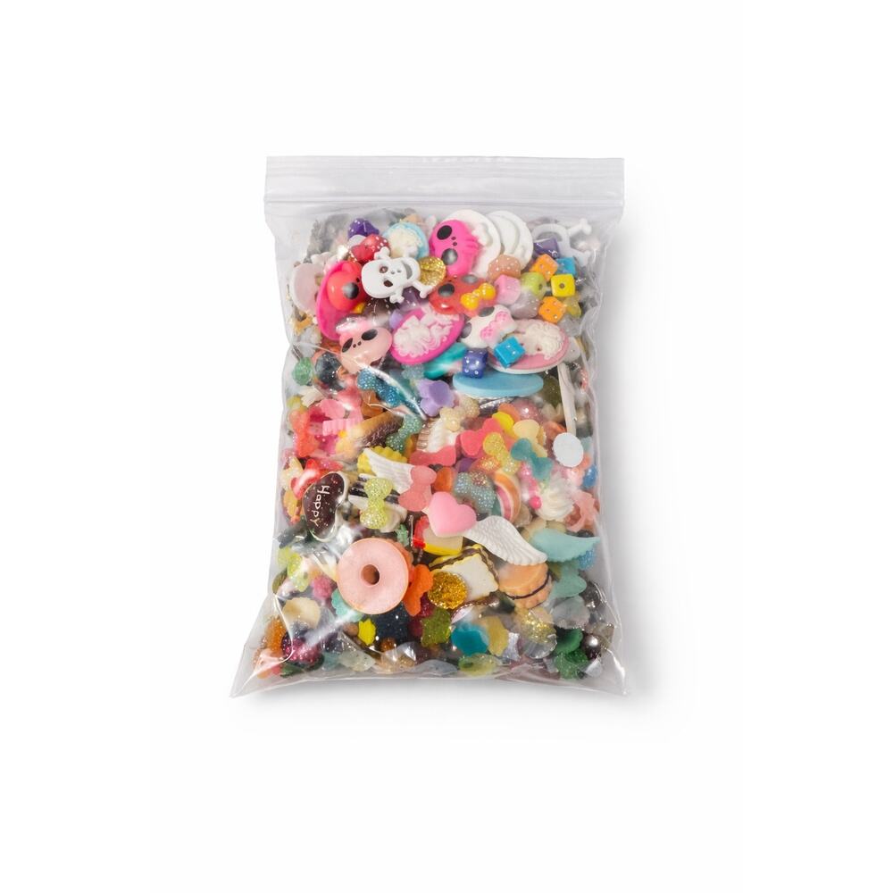 Mixed Resin Cabochons & Charms Craft Lot | Kawaii, Dice, Skulls, Flowers, Candy